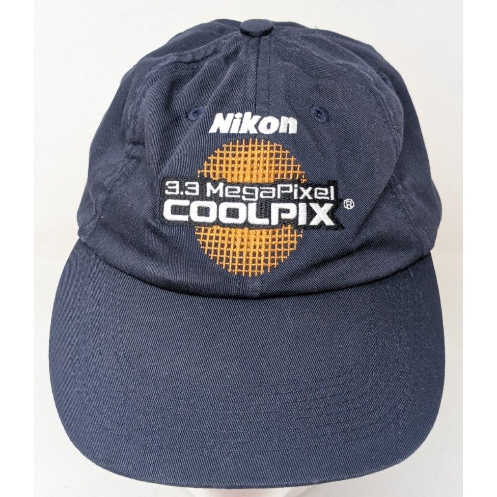 Vintage Nikon Dad Hat Baseball Cap 3.3 Mega Pixel Coolpix Cap Y2k 2000s Photo